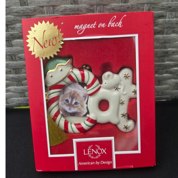 Lenox Other - Lenox Cat Picture Frame Ornament  Furry Christmas New